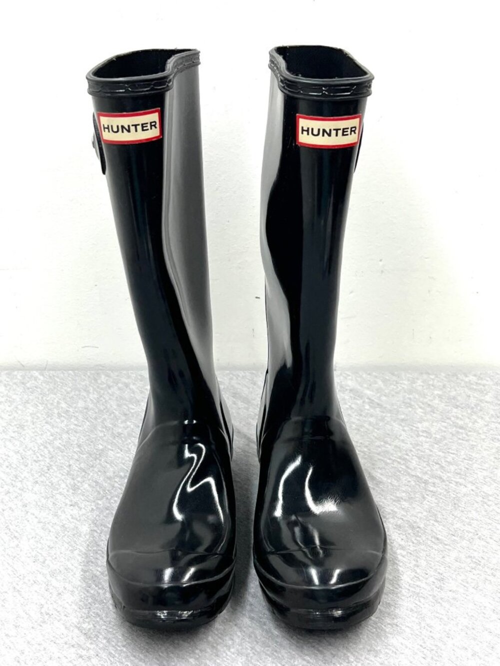 Hunter Womens Tall Black Gloss Rain Boots Size 6 US - Picture 7 of 9